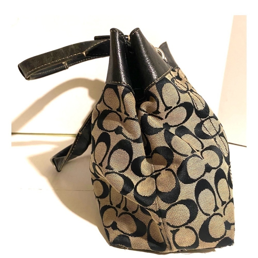 Coach vintage CC signature print canvas satchel handbag - Picture 6 of 9